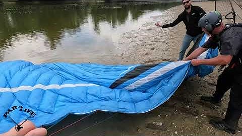 Paramotor Water Foot Drag Goes Wrong