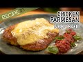 Chicken Parmesan Next Level, with oozing melted cheese on top!