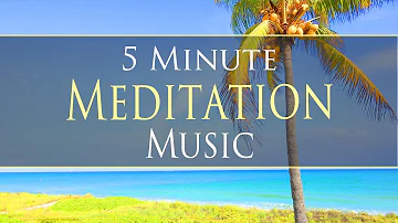 TAKE JUST 5 Minutes to RELAX!  5 Minutes of Peaceful Music & Ocean Waves 🌊