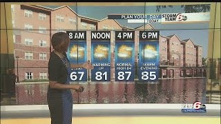 Today: Warming trend continues, high of 87