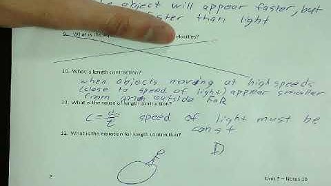 Physics 2 - Relativity - Notes 1b: Length Contraction (#10 - 12)