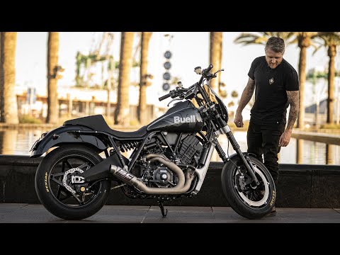 Roland Sands Does Burnout On New RSD Buell Super Cruiser!