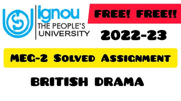 MEG-2 Solved Assignment 2022-23 (For July 2022 & January 2023 Session)