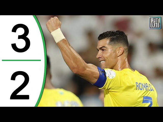 53rd GOAL for CRISTIANO RONALDO - Al NASSR vs AKHDOOD 3-2 Highlights & Goals 2024 class=