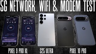 Pixel 10 Pro WiFi & Network Speed Test Review vs Pixel 9 Pro XL vs S25 Ultra. 5G Signal Improved? screenshot 5