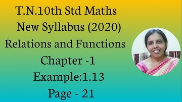 T.N. 10th  Maths  Example:1.13