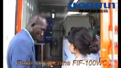 Focusun containerized flake ice machines FIF-100WC using ISO container