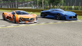 Mercedes-Benz Concept vs Nissan Concept 2020 Vision GT at Monza Full Course