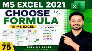 CHOOSE Formula in MS Excel | Learn Excel 2021 Lecture 75 | Excel Functions Explained