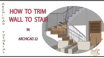 HOW TO TRIM WALL TO STAIR#archicad #graphisoft