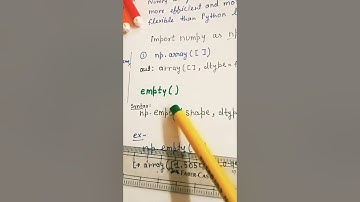 How to create empty #numpy array in #datascience l array(), empty() functions in #numpy