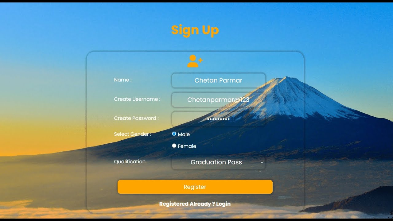 How to create registration page using HTML and CSS 🔥🔥? mobile friendly ...