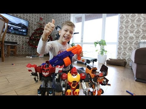 Видео: Новый NERF  - обзор и распаковка бластер Нерф, Никита стреляет по Трансформерам