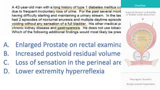 USMLE Urinary Incontinence Questions