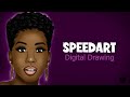 Short Hair Black Curls Speedart Digital Drawing Creation