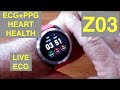 XANES Z03 ECG+PPG Blood Pressure IP68 Waterproof Fitness/Health Smartwatch: Unboxing and 1st Look