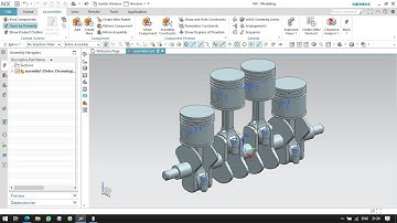 4 Cylinder Crankshaft Assembly in Nx