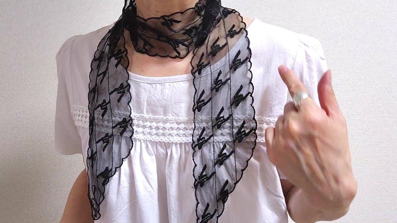 ♡このブラックレースのツイリー1枚でお洒落が決まる！色々使えて重宝