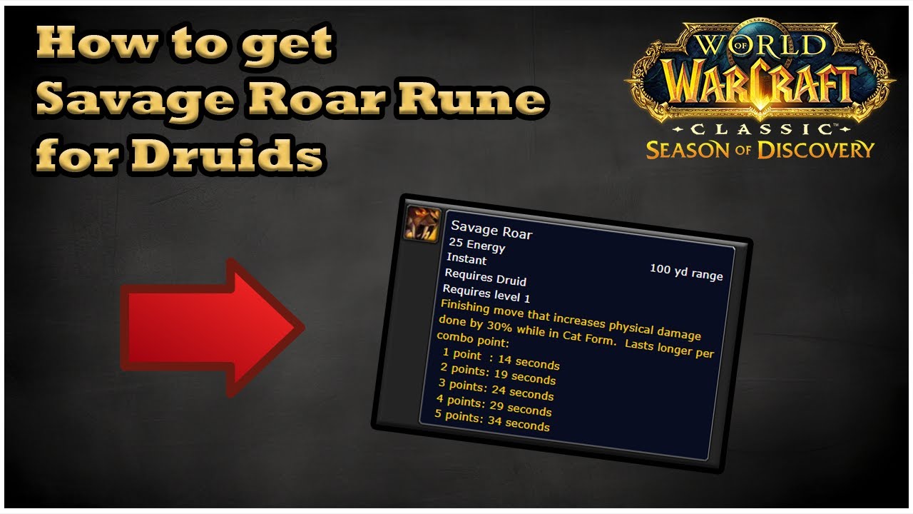 How to get Savage Roar Rune for Druids [WoW SoD]