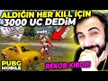 EMİR'E HER 1 KILL İÇİN 3000 UC DEDİM KILL REKORUNU KIRDI!! | PUBG MOBILE