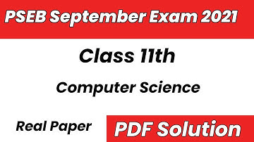 Bi Monthly 10+1 Computer Science  September Real Solution, Computer Class 11th Bi Monthly