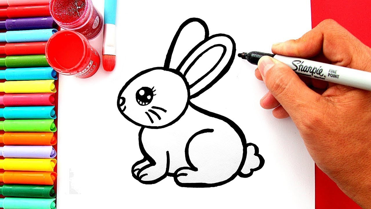Vẽ con thỏ đơn giản dễ thương - Cách vẽ con thỏ đơn giản nhất