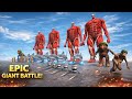 Tung Tung Sahur Anomali Vs Colosal Titan - Animal Revolt Battle Simulator