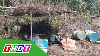 Lai Châu đánh sập các hầm khai thác vàng trái phép | THDT