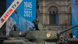 Москва. Парад Победы Военная Колонна. Приветствие Военнослужащих.