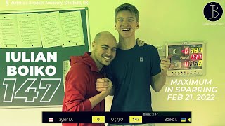 MAXIMUM IN THE GAME | Iulian Boiko 147 vs Martyn Taylor | Snooker Sparring | 21.02.2022