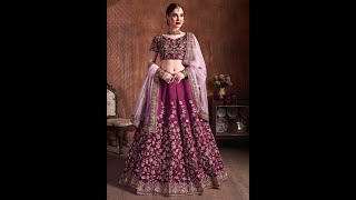 Wine Raw Silk Lehenga Choli with Net Dupatta screenshot 3