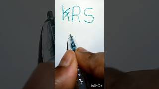 How To Draw KRS Name Logo #shotrs #viralshorts #logo #viralvideo #krs #name #artkingdebjit