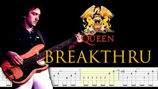 Vignette de la vidéo "Queen - Breakthru (Bass Line + Tabs + Notation) By John Deacon"