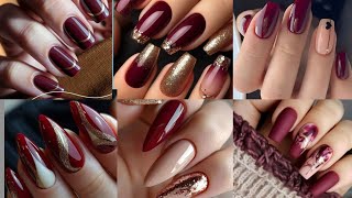 😱💯 NEW & CLASSY  Burgundy Nail Art Designs For Cute Ladies// Latest Wine Nail Designs ideas to Rock