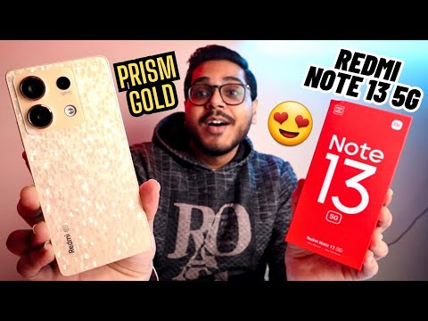 Redmi Note 13 5G Prism Gold (6+128GB) Unboxing and Full Overview | The Bezel-Less Smartphone