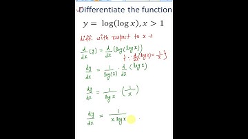 Differentiate the function y=log(logx)