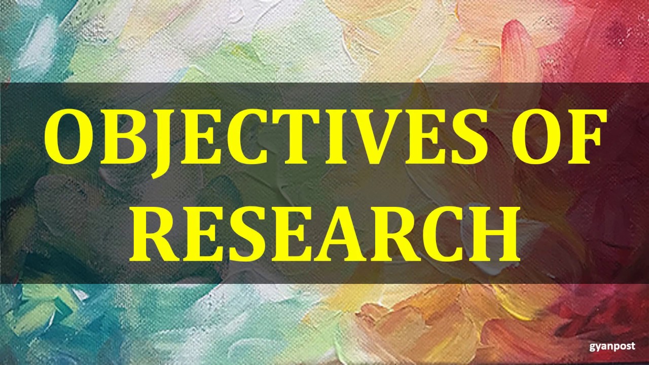 research objectives youtube
