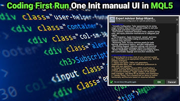 Coding One Click WIZARD on EA Initialization for user Orientation [PART 808] #forexalgotrader #mt5ea