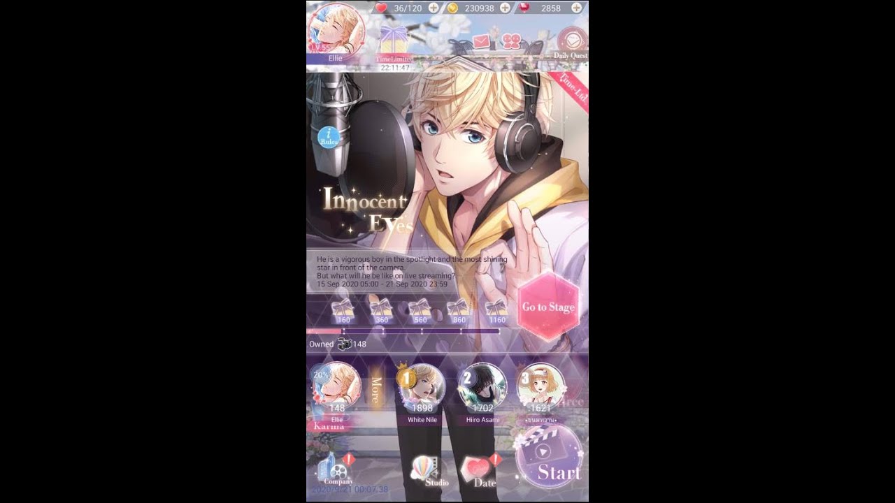 Mr Love: Dream Date | Time-Ltd Shoot Event | 【SR】Kiro: Innocent Eyes