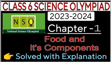 Class 6 Nso Science Olympiad (2023-2024) | Solved with explanation|SOF|Science Olympiad Chapter 1|