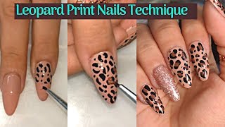 nails leopard gel nail