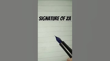signature of zA