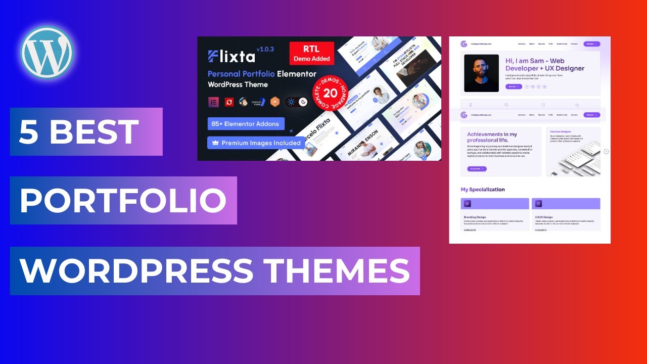 5 Best Portfolio WordPress Theme - YouTube