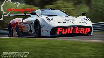 Pagani Zonda huayra on the Nurburgring NFS Shift 2  Unleashed ultrawide gamplay