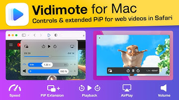 Vidimote for Mac - Safari Extension to control web video playback & speed, extend PiP & more