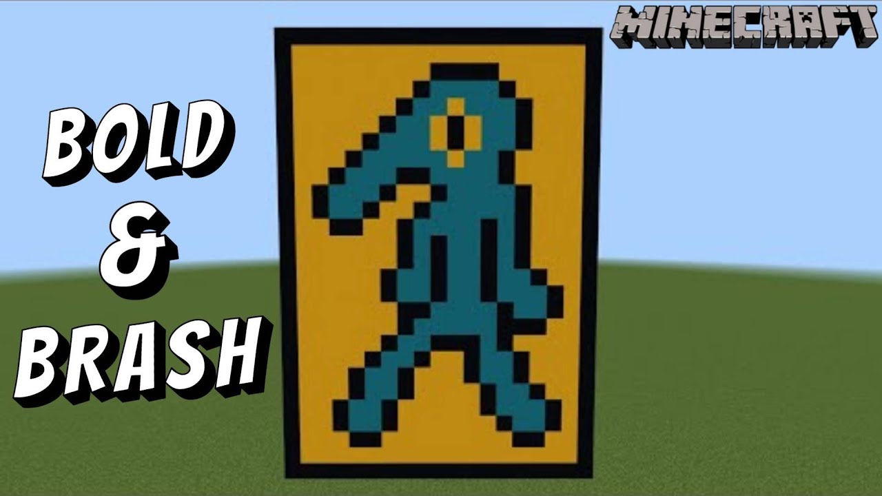 Minecraft Pixel Art Tutorial - Bold and Brash (SpongeBob SquarePants)