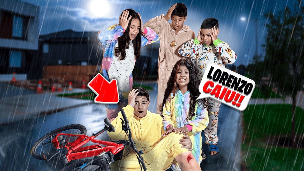 ANDAMOS DE BIKE NA CHUVA DE PIJAMA *algo aconteceu!