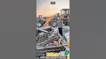 Crushing aluminum cans Work tool hydraulic compactor#worktool