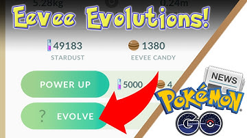 Eevee Evolutions! Testing the New Question Mark Eevee Evolve Button! Pokemon GO 0.57.2 Update