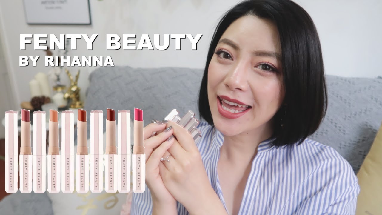 💄FENTY BEAUTY 新款唇膏 | 最适合亚洲人6色试色 | Mattemoiselle Plush Matte Lipstick「raeraechanel 」